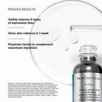 SkinCeuticals P-TIOX serum bottle with text about proven results on a white background