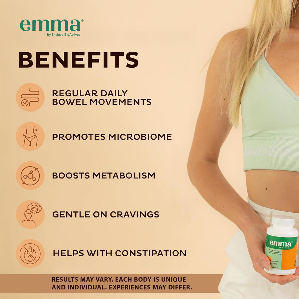 Emma Gut Heath Gas and bloating relief supplement - 60 capsules