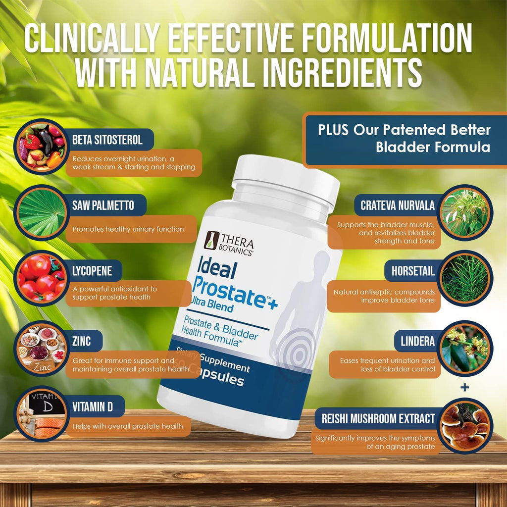Ideal Prostate - Powerful Prostate Supplement for Men – Natural Prostate Relief with Saw Palmetto, Beta Sitosterol, Lycopene, Zinc, Horsetail & Vitamin D3 – 60 Capsules