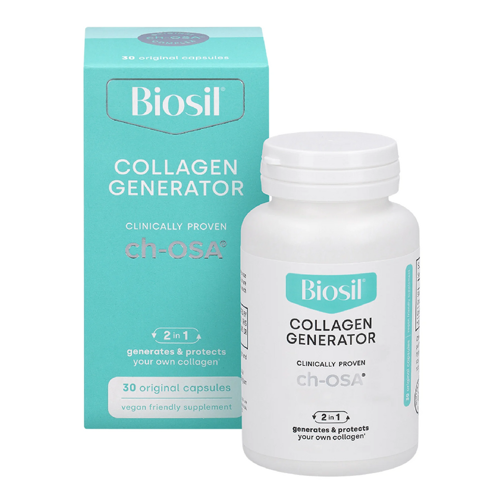 Biosil Collagen Booster Supplement - 120 Original Capsules - Patented ch-OSA Activator for Skin, Hair, Nails & Joints - Supports Natural Production - 60-Day Supply